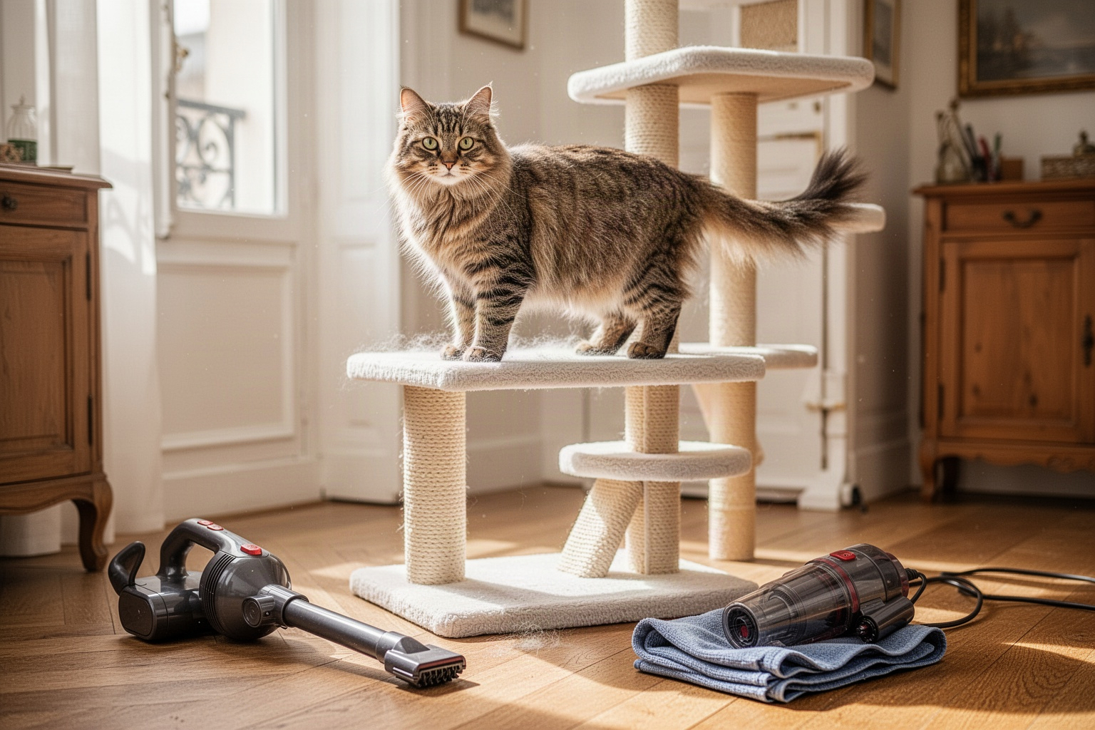 Comment entretenir un arbre à chat dans un petit appartement ?