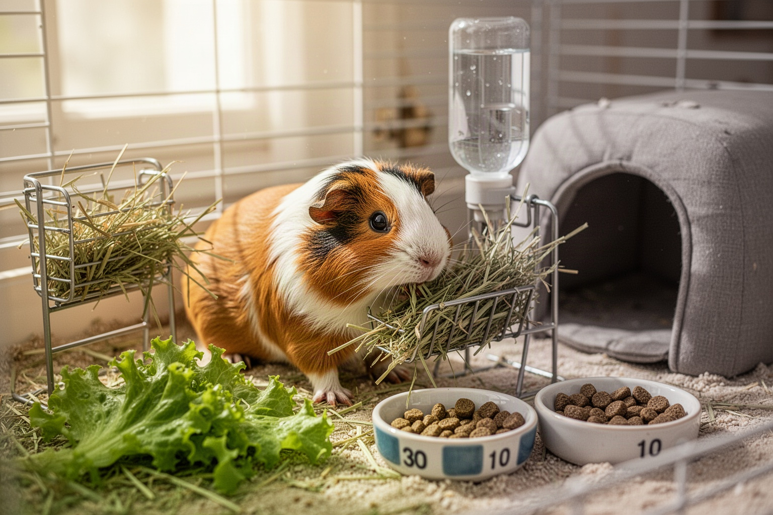Que doit manger un cochon d’inde au quotidien ?