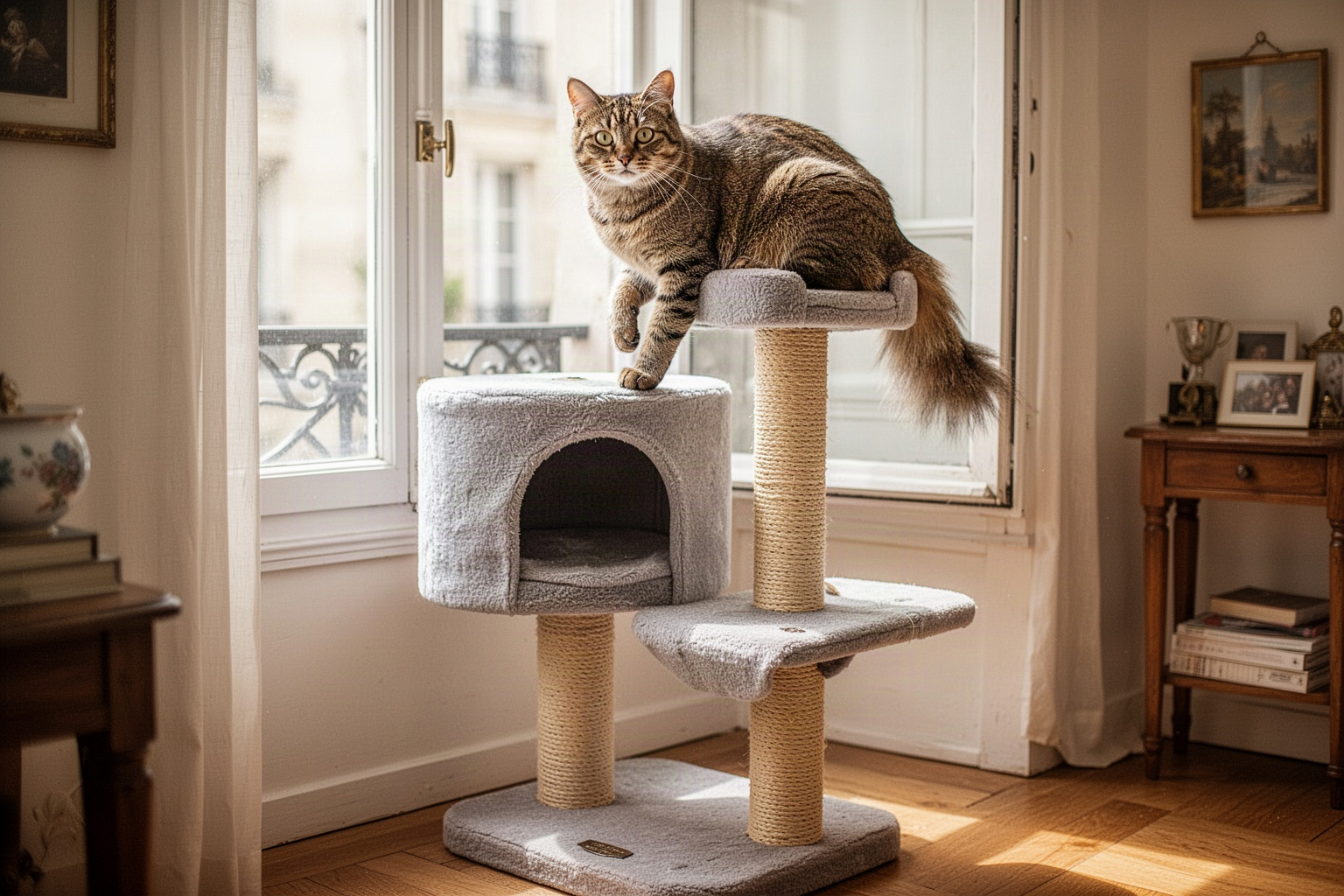 Quels équipements privilégier sur un arbre à chat compact ?