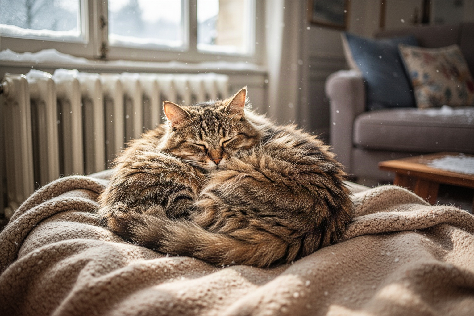 Pourquoi les chats cherchent la chaleur quand il fait froid