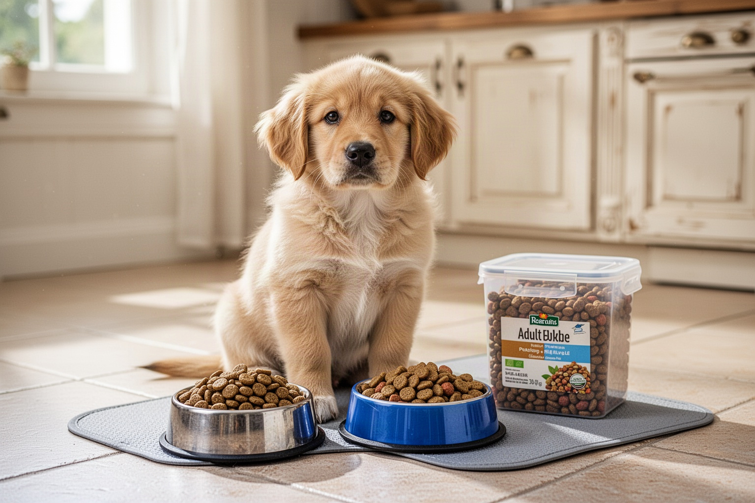 Passage du chiot aux croquettes adulte : le guide